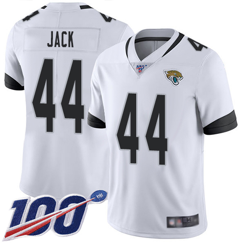 Men Nike Jacksonville Jaguars #44 Myles Jack White  Stitched NFL 100th Season Vapor Limited Jersey